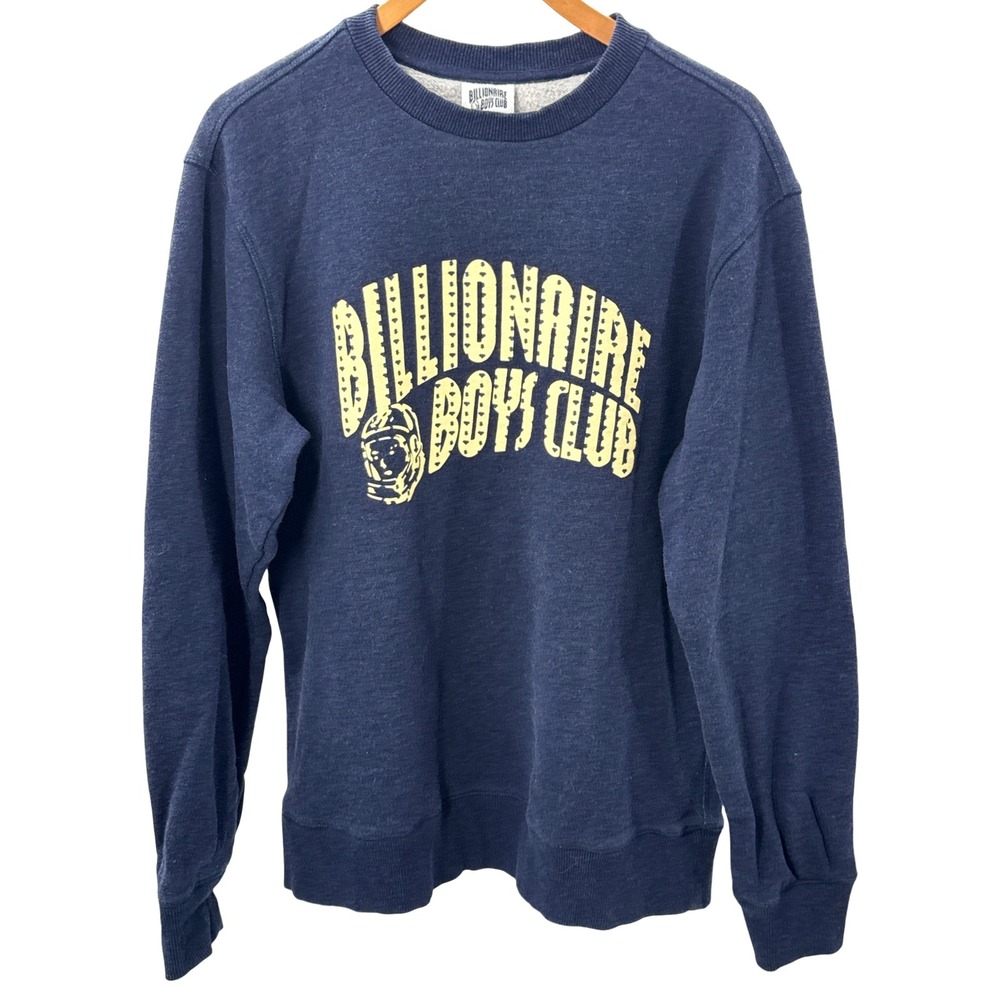 Billionaire Boys Club BBC Arch Logo Sweatshirt Men's L Navy Astronaut Streetwear
